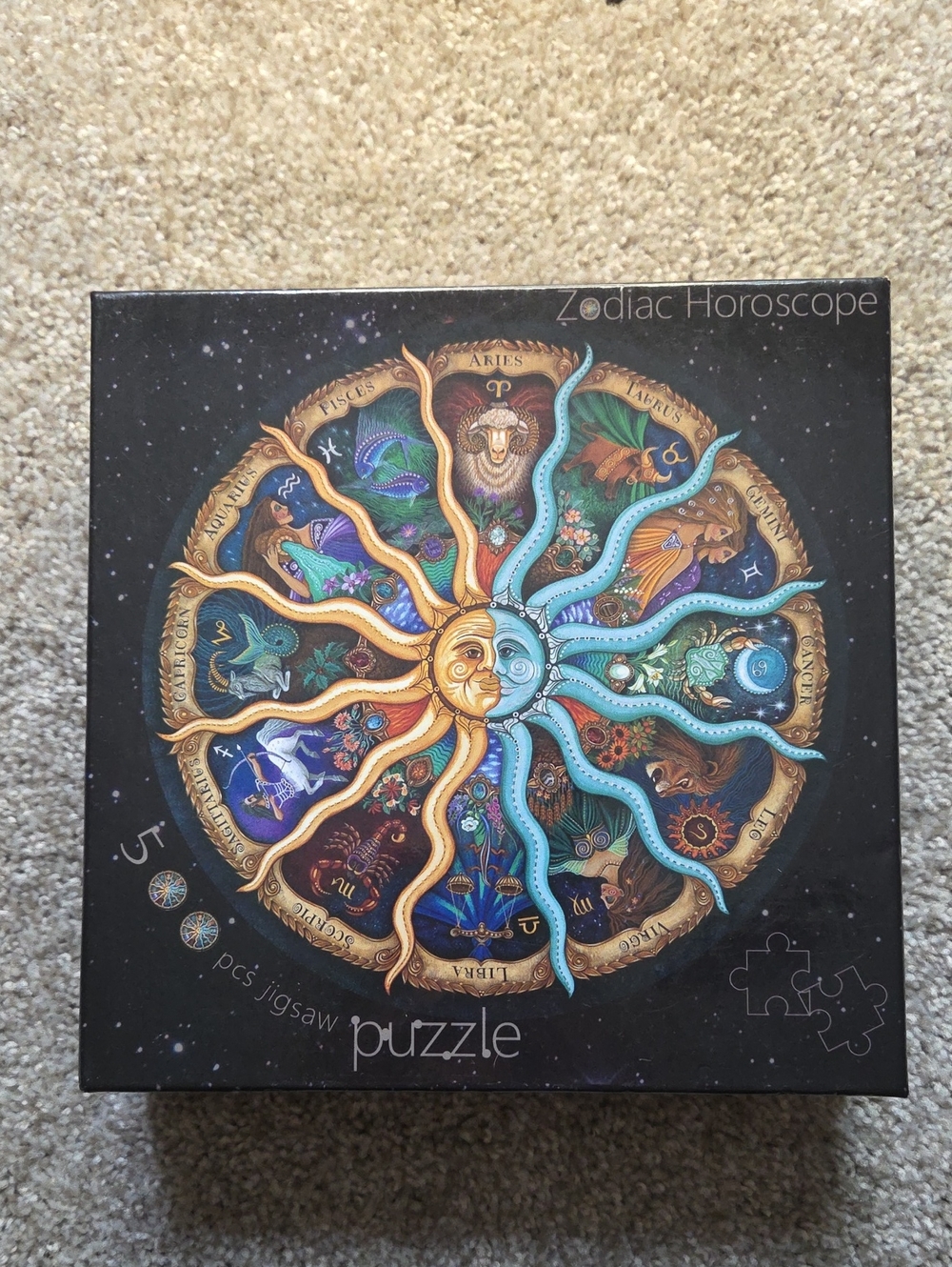 500-Piece Zodiac Jigsaw Puzzle - Multicolor